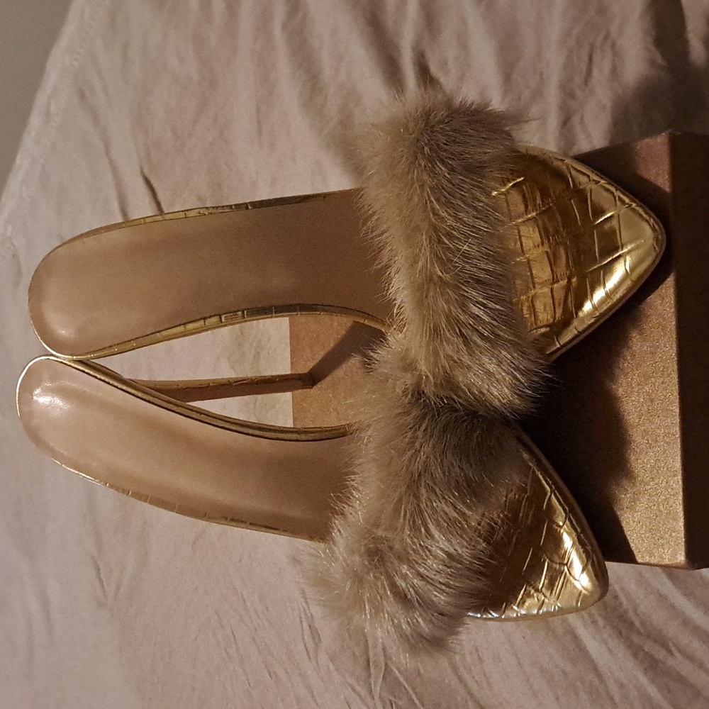 Richealnana Women's Peep Slide